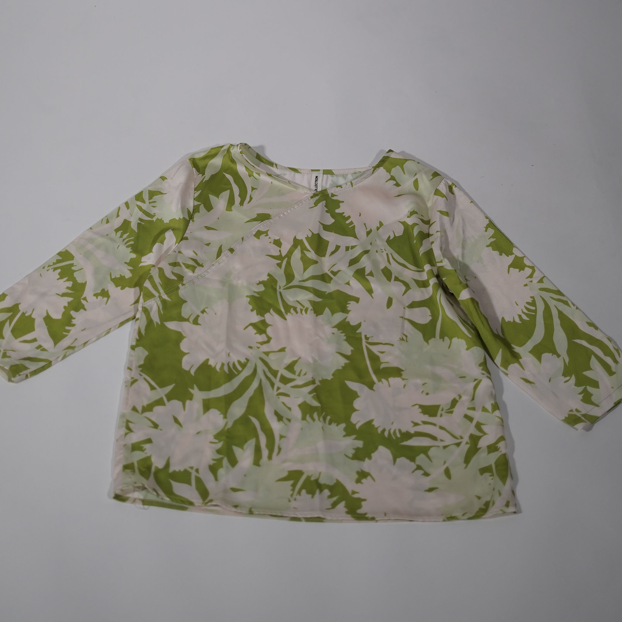 Green and cream shirt